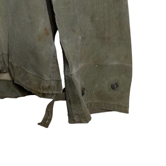 Vintage 1940s WW2 USN Navy Foul Weather Anorak Deck Pullover Jacket Medium - Picture 6 of 12